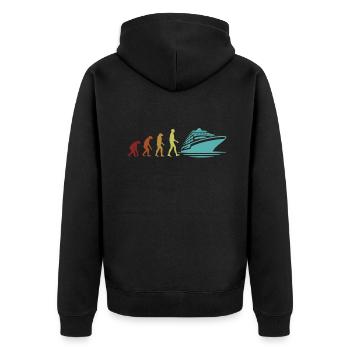 Cruising Vacation Evolution Cruise Ship Cruise - Unisex Premium Organic Zip Hoodie - black - Back - Nico (187cm)