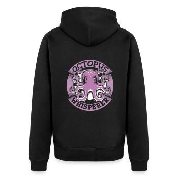 Octopus Whisperer Octopodes Octopoda Cephalopoda - Unisex Premium Organic Zip Hoodie - black - Back - Nico (187cm)