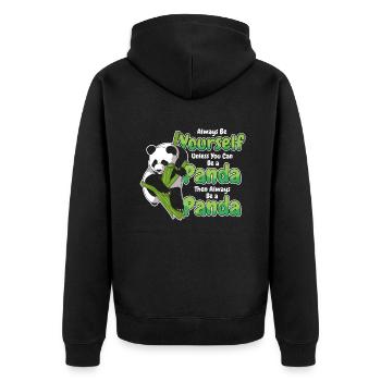 Soyez toujours vous-même à moins que vous ne puissiez être un panda - Veste à capuche bio Premium Unisexe - noir - Dos - Nico (187cm)