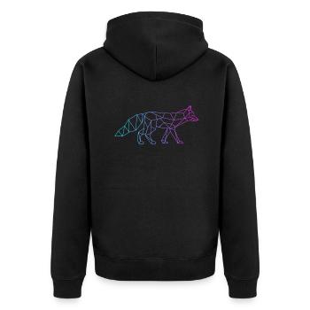 Rotfuchs Canidae Caninae Fuchs Liebhaber Fuchs - Unisex Premium Bio Zip Hoodie - Schwarz - Hinten - Nico (187cm)