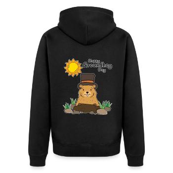 Bonne Marmotte Soleil - Veste à capuche bio Premium Unisexe - noir - Dos - Nico (187cm)