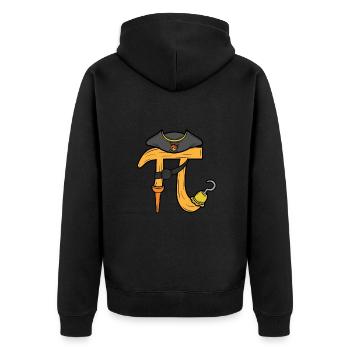 Pirate Pi Day Adventure Graphic - Unisex Premium Organic Zip Hoodie - black - Back - Nico (187cm)