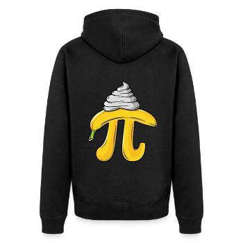 Drôle de Banana Pi Tag Design avec de la crème - Veste à capuche bio Premium Unisexe - noir - Dos - Nico (187cm)