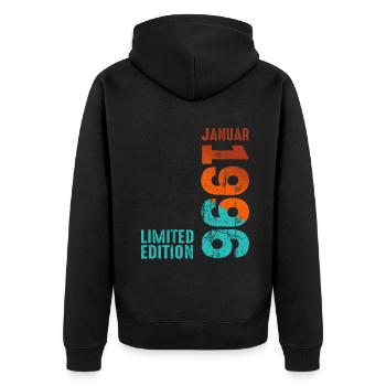 Edition Limitée Janvier 1996 Légendaire depuis Janvier - Veste à capuche bio Premium Unisexe - noir - Dos - Nico (187cm)
