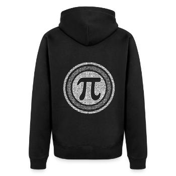 Circle of Infinity Pi Day Magic - Unisex Premium Organic Zip Hoodie - black - Back - Nico (187cm)