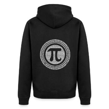 Pi Tag: Circle of numbers for math fans - Unisex Premium Organic Zip Hoodie - black - Back - Nico (187cm)