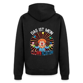 Carnival This is my clown costume colorful fun - Unisex Premium Organic Zip Hoodie - black - Back - Nico (187cm)