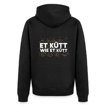 Fasching Et Kütt Wie Et Kütt Karneval Kölner Motto - Veste à capuche bio Premium Unisexe - noir - Dos - Nico (187cm)