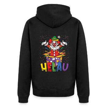 Helau Carnaval Clown Confettis Fête Colorée - Veste à capuche bio Premium Unisexe - noir - Dos - Nico (187cm)