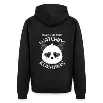Ich War Die Ganze Nacht Wach K-Dramen - Unisex Premium Bio Zip Hoodie - Schwarz - Hinten - Nico (187cm)
