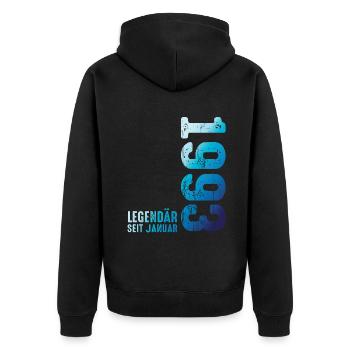 Edition Limitée Janvier 1993 Légendaire depuis Janvier - Veste à capuche bio Premium Unisexe - noir - Dos - Nico (187cm)