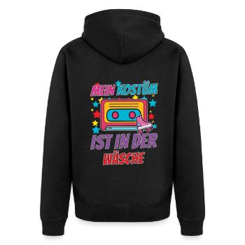 Karneval Mein Kostüm Ist In Der Wäsche - Unisex Premium Bio Zip Hoodie - Schwarz - Hinten - Nico (187cm)
