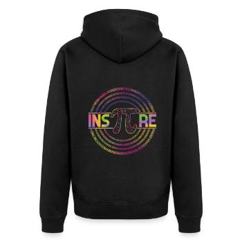 InspiRe Pi Day : Célébrez le Pi Day - Veste à capuche bio Premium Unisexe - noir - Dos - Nico (187cm)