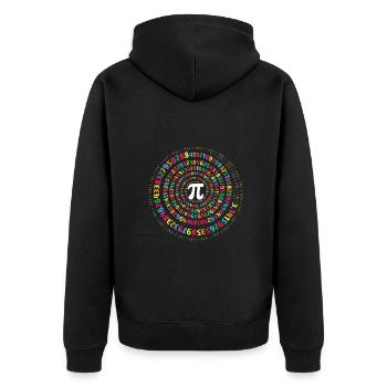 Tourbillons fascinants de numéros de balise Pi - Veste à capuche bio Premium Unisexe - noir - Dos - Nico (187cm)