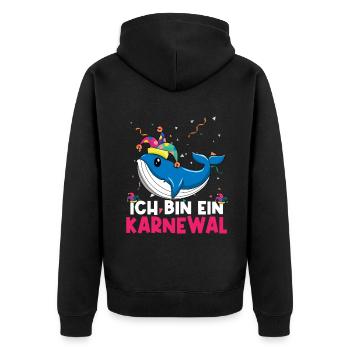 Carnaval Je suis un Karnewal - Veste à capuche bio Premium Unisexe - noir - Dos - Nico (187cm)