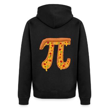 Pi Day : Amateurs de pizza math drôles - Veste à capuche bio Premium Unisexe - noir - Dos - Nico (187cm)