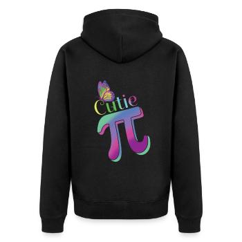 Joli signe Pi pour les fans de Pi Tag - Veste à capuche bio Premium Unisexe - noir - Dos - Nico (187cm)