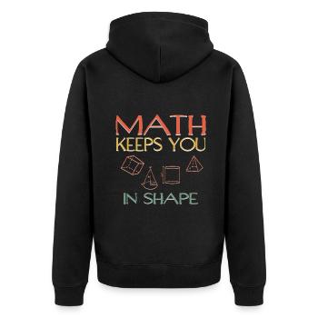 Les mathématiques vous gardent en forme pour le Pi Day - Veste à capuche bio Premium Unisexe - noir - Dos - Nico (187cm)