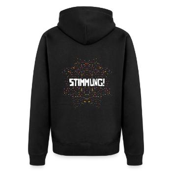 Fasching Stimmung Bunte Punkte Party - Unisex Premium Bio Zip Hoodie - Schwarz - Hinten - Nico (187cm)