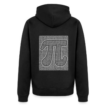 Pi Tag Zahlenkunst Mathematikliebhaber - Unisex Premium Bio Zip Hoodie - Schwarz - Hinten - Nico (187cm)