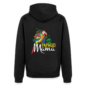 Perroquet Maman Art coloré - Veste à capuche bio Premium Unisexe - noir - Dos - Nico (187cm)