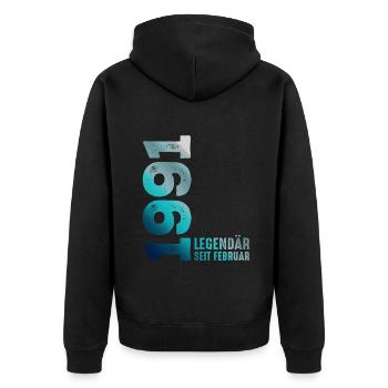 Edition Limitée Février 1991 Légendaire Depuis - Veste à capuche bio Premium Unisexe - noir - Dos - Nico (187cm)