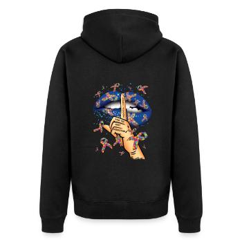Autism: Don't Judge What You Don't Understand - Unisex Premium Organic Zip Hoodie - black - Back - Nico (187cm)