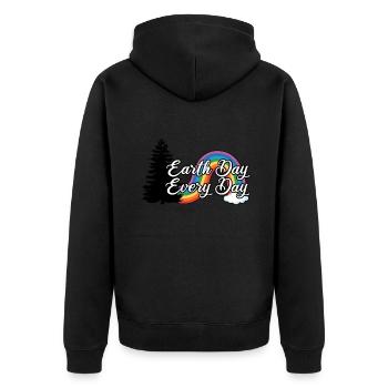 Jour de la Terre Tous les jours Nature Arc-en-ciel - Veste à capuche bio Premium Unisexe - noir - Dos - Nico (187cm)