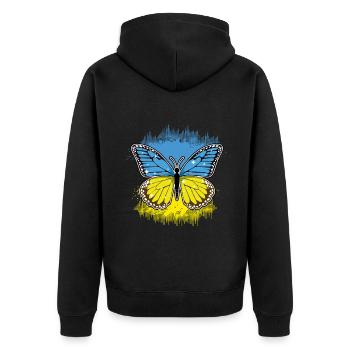 Soutien du syndrome de Down - Veste à capuche bio Premium Unisexe - noir - Dos - Nico (187cm)