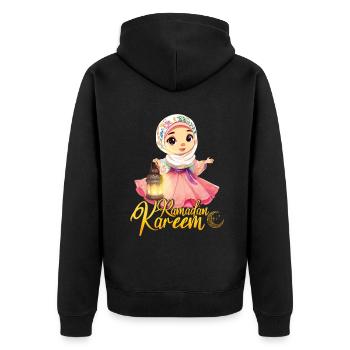 Aïd Mubarak Ramadan Kareem Illustration avec - Veste à capuche bio Premium Unisexe - noir - Dos - Nico (187cm)