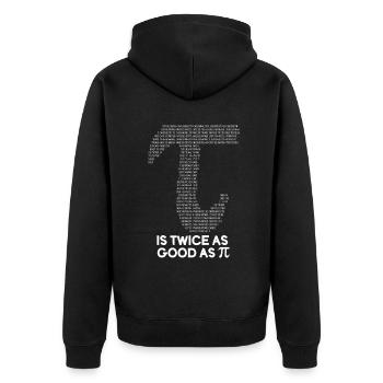 Pi Day Ist Zweimal So Gut Wie Pi Zahlen - Unisex Premium Bio Zip Hoodie - Schwarz - Hinten - Nico (187cm)