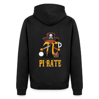 Pi-Rate Pirate Adventure Pi Day Fun - Veste à capuche bio Premium Unisexe - noir - Dos - Nico (187cm)