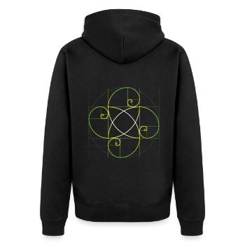 Design géométrique pour les amateurs de balises Pi - Veste à capuche bio Premium Unisexe - noir - Dos - Nico (187cm)