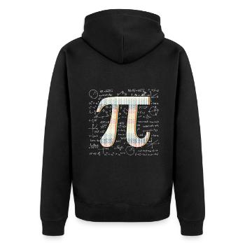 Pi Day Nombres Icône Math Geek - Veste à capuche bio Premium Unisexe - noir - Dos - Nico (187cm)