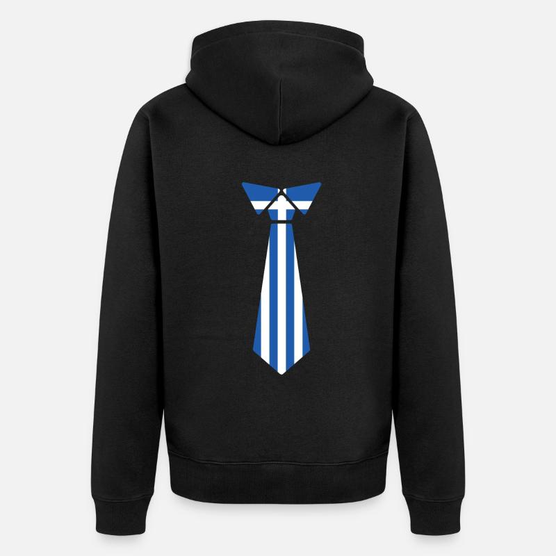 Conception de motif de motif de cravate de Pâques grecque - Veste à capuche bio Premium Unisexe - noir