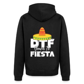 Cinco De Mayo : DTF Down To Fiesta Hut - Veste à capuche bio Premium Unisexe - noir - Dos - Nico (187cm)