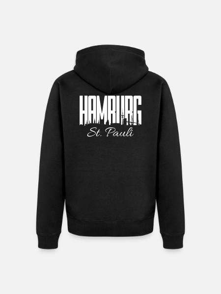 HAMBURG ST. PAULI - Unisex Premium Organic Zip Hoodie - black