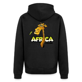 drôle de girafe Afrique à l’intérieur du Kenya Safari - Veste à capuche bio Premium Unisexe - noir - Dos - Nico (187cm)