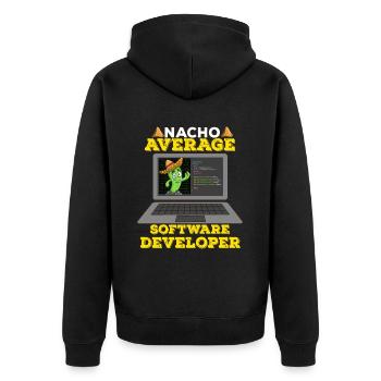 Cinco De Mayo Software Developer - Unisex Premium Organic Zip Hoodie - black - Back - Nico (187cm)