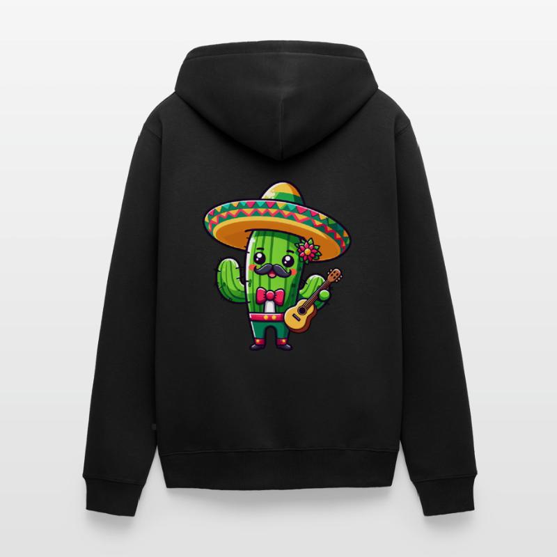 Cinco de Mayo Cactus Mariachi Guitariste Veste à capuche bio Premium Unisexe