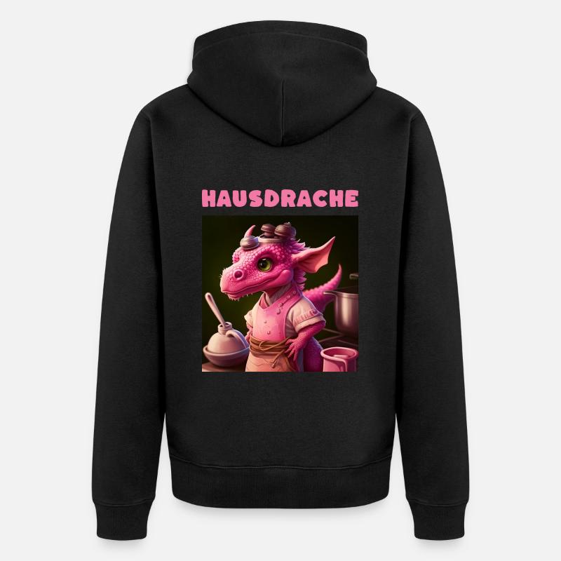 Hausdrache Hausdrachen Mutter Schwiegermama - Unisex Premium Bio Zip Hoodie - Schwarz