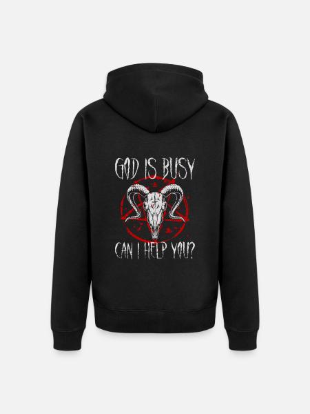 Satanist Baphomet Satanismus - Unisex Premium Bio Zip Hoodie - Schwarz
