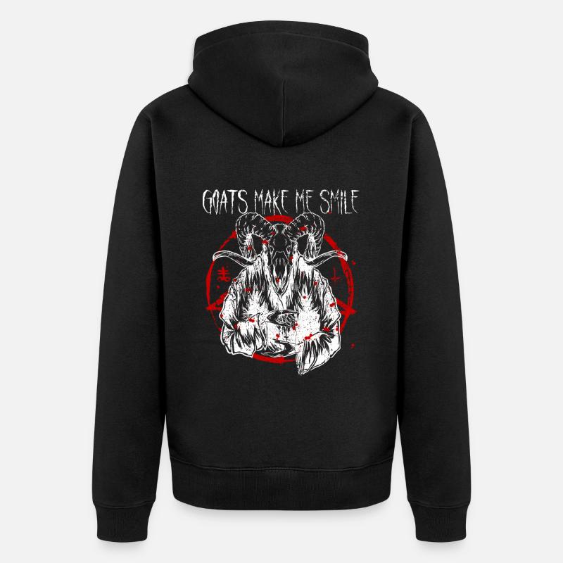 Satanisme Baphomet sataniste - Veste à capuche bio Premium Unisexe - noir