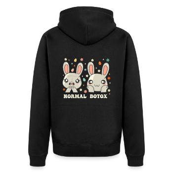 Easter Easter Plastic Surgeon Botox - Unisex Premium Organic Zip Hoodie - black - Back - Nico (187cm)
