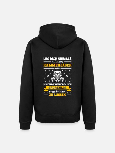 Kammerjäger Schädlingsbekämpfer - Unisex Premium Bio Zip Hoodie - Schwarz