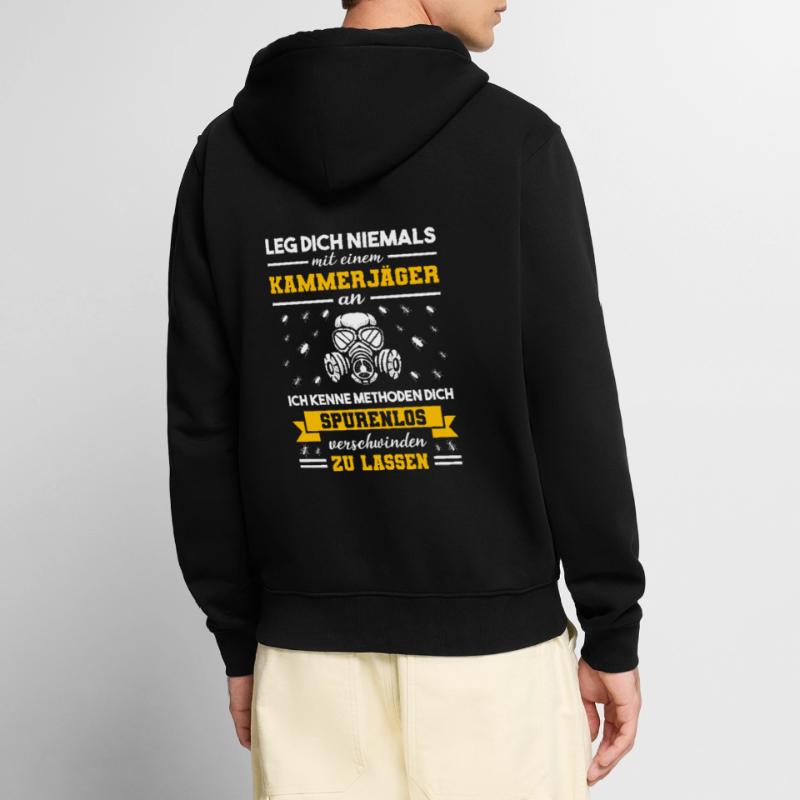 Kammerjäger Schädlingsbekämpfer Unisex Premium Bio Zip Hoodie