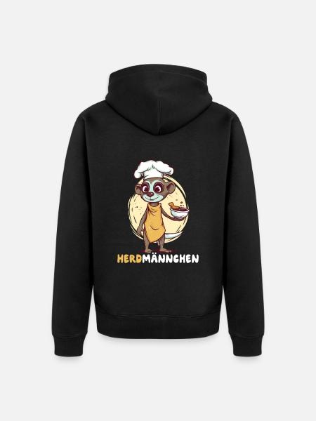Herdmännchen Erdmännchen Koch - Unisex Premium Bio Zip Hoodie - Schwarz