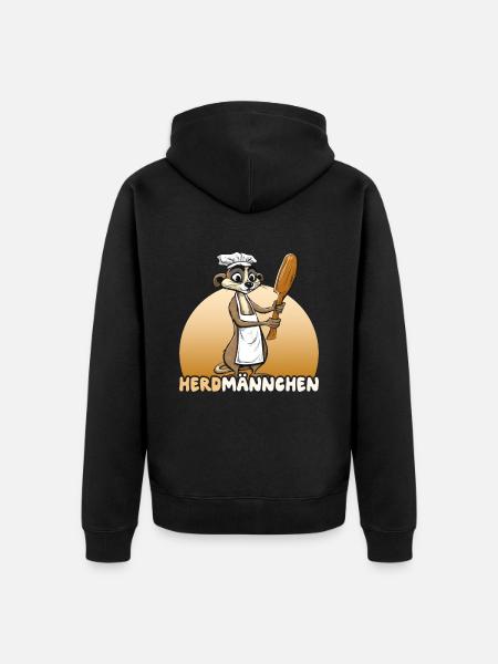 Herdmännchen Erdmännchen Koch - Unisex Premium Bio Zip Hoodie - Schwarz