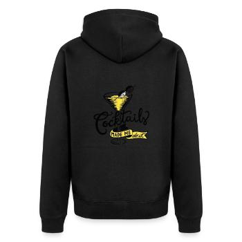 Cocktails made me do it - Amateurs de cocktails - Veste à capuche bio Premium Unisexe - noir - Dos - Nico (187cm)