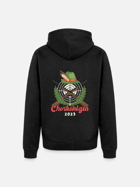 Chorkönigin 2023 - Unisex Premium Bio Zip Hoodie - Schwarz